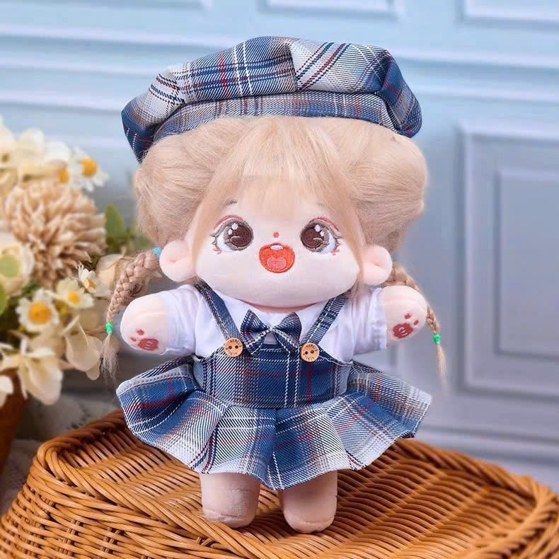 Gấu bông búp bê bé gái 20cm, đồ chơi trẻ em búp bê nhồi bông có khớp cử động linh hoạt KÈM QUẦN ÁO PHỤ KIỆN GUAILA TOYS
