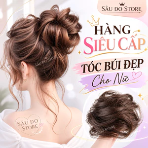Búi Tóc Giả Cột Xoăn Tự Nhiên – Búi Tóc Giả Dày Dặn, Cột Nhanh, Nhiều Màu Sang Trọng