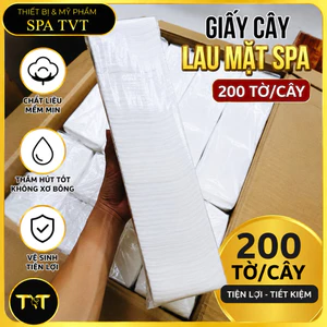 GIẤY CÂY LAU MẶT SPA 200 TỜ/CÂY – MỀM MỊN, THẤM HÚT TỐT, TIỆN LỢI CHO SPA & THẨM MỸ VIỆN