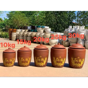 Chum Gạo Gốm Bát Tràng Chống Ẩm Mốc Hiệu Quả - Hũ Gạo Tài Lộc Dung Tích 5kg-30kg, An Toàn Cho Thực Phẩm