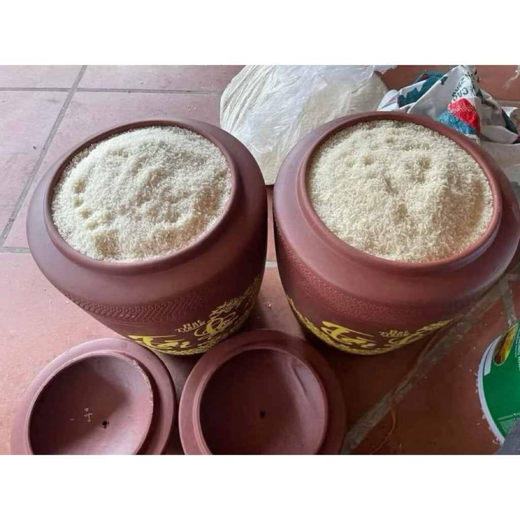 Chum Gạo Gốm Bát Tràng Chống Ẩm Mốc Hiệu Quả - Hũ Gạo Tài Lộc Dung Tích 5kg-30kg, An Toàn Cho Thực Phẩm