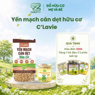 Yến mạch cán dẹt hữu cơ C'Lavie chế biến đồ ăn dặm, ăn kiêng, làm sữa hạt..