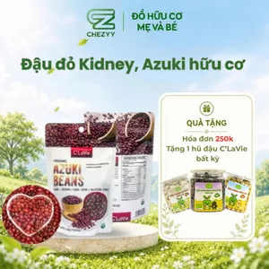 Đậu đỏ azuki, kidney hữu cơ C'LaVie 200g giàu chất xơ, nấu chè, cháo cho bé ăn dặm