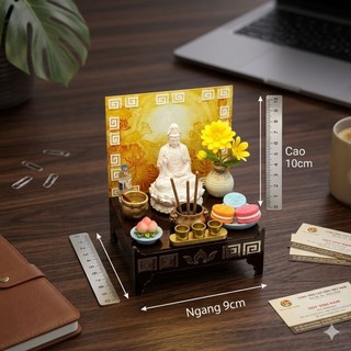 Bàn Thờ MiNi Mẹ Quan Âm - Phật A Di Đà 3D Cao Cấp VIP