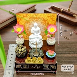 Bàn Thờ MiNi Mẹ Quan Âm - Phật A Di Đà 3D Cao Cấp VIP