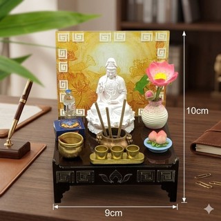 Bàn Thờ MiNi Mẹ Quan Âm - Phật A Di Đà 3D Cao Cấp VIP