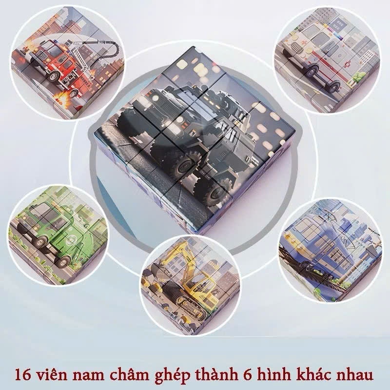Đồ Chơi Xếp Hình Nam Châm 6 Mặt Cho Bé – Ghép Hình Trí Tuệ Phát Triển Tư Duy