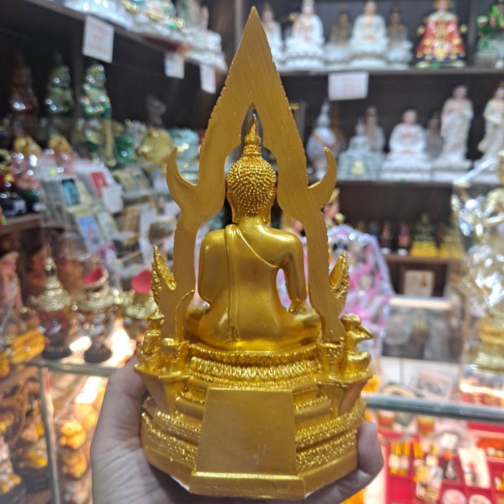 Tượng Trang Trí Thích Ca Màu Vàng Cao 18cm Decor Bàn Làm Việc Phòng Khách Sang Trọng