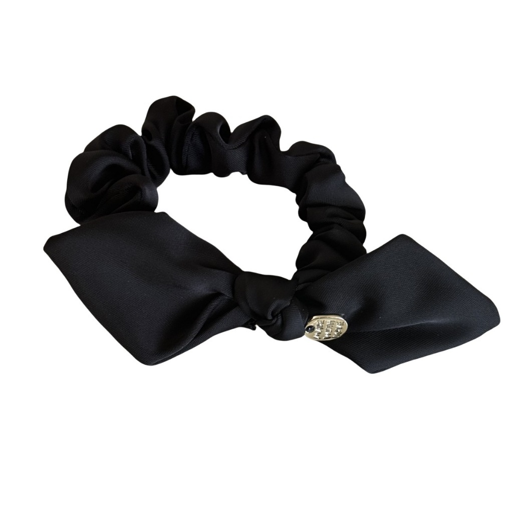 Dây buộc tóc nơ nữ scrunchie vải lụa sang trọng thời trang