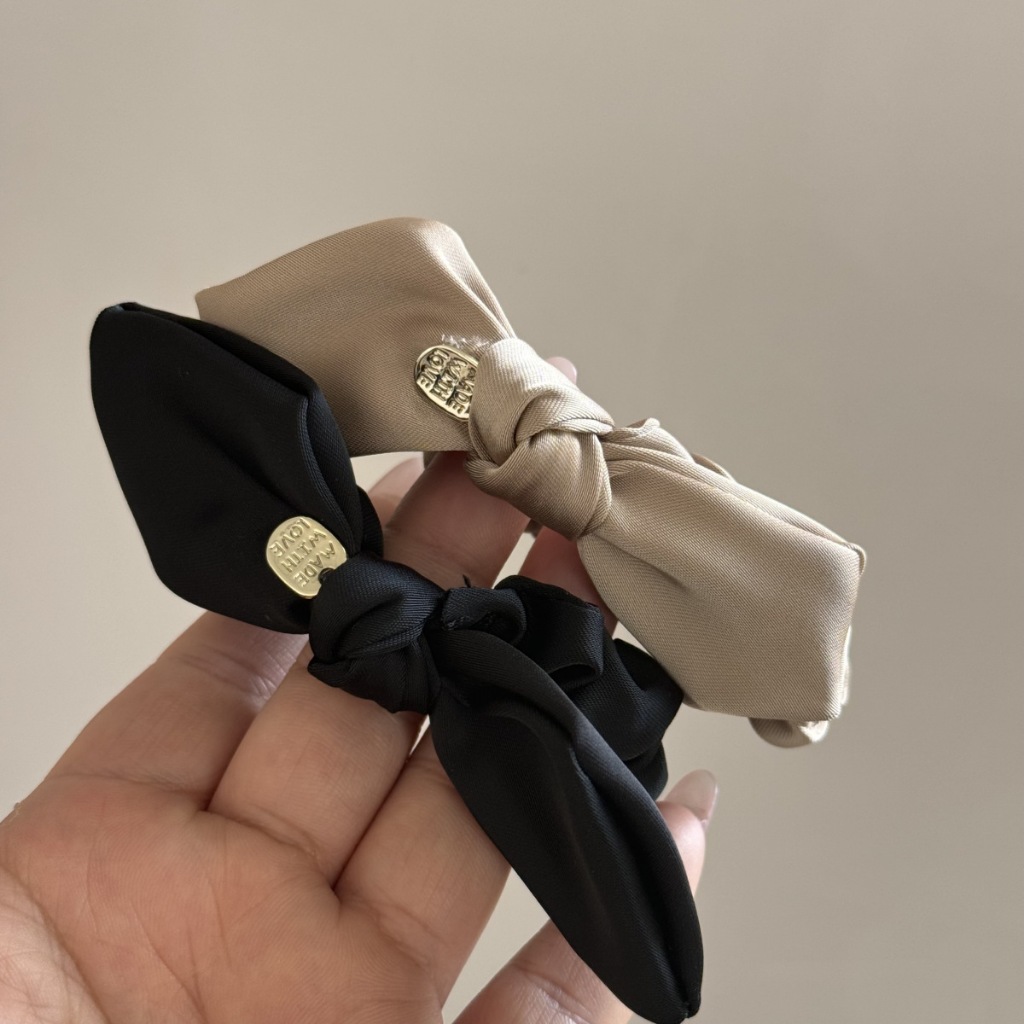 Dây buộc tóc nơ nữ scrunchie vải lụa sang trọng thời trang