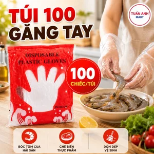 Combo 5 cái Túi 100 găng tay vệ sinh an toàn sạch sẽ (500 cái)