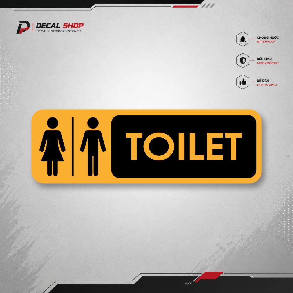 Bảng Toilet, WC, Nhà Vệ Sinh Dán Kính, Tường, Gạch Men, Gỗ Chống thấm nước