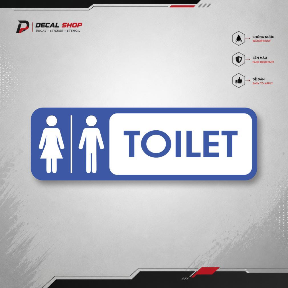 Bảng Toilet, WC, Nhà Vệ Sinh Dán Kính, Tường, Gạch Men, Gỗ Chống thấm nước