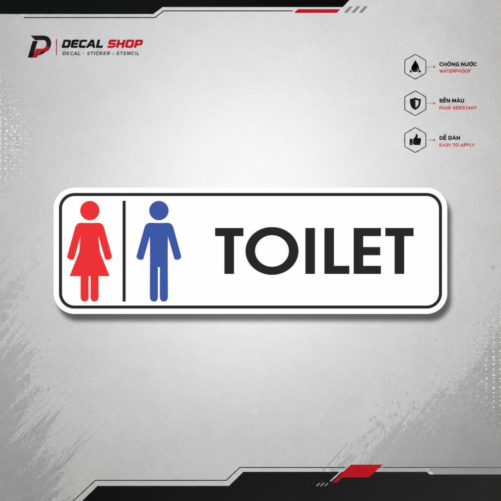 Bảng Toilet, WC, Nhà Vệ Sinh Dán Kính, Tường, Gạch Men, Gỗ Chống thấm nước