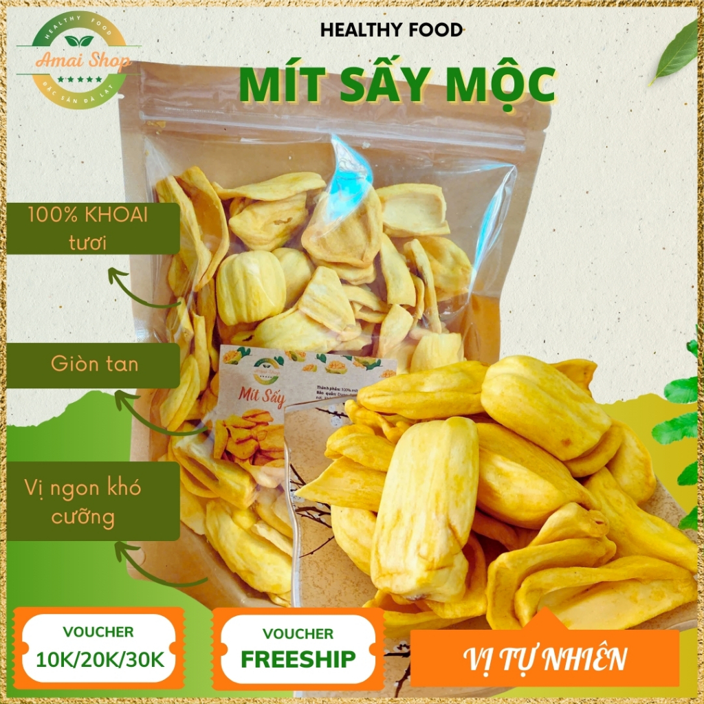 MÍT SẤY GIÒN AMAI SHOP - NGUYÊN CHẤT LOẠI 1 - KHÔNG ĐƯỜNG - ĂN VẶT HEALTHY - GIÒN TAN