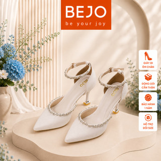 Giày Cao Gót Nữ Cao Cấp BEJO H78.G.7P Viền Xoàn Lấp Lánh Sang Trọng - Giày Cưới Cô Dâu Đi Êm Chân