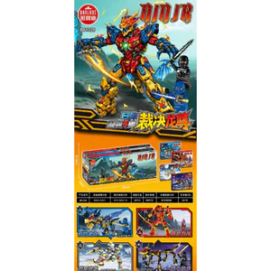 đồ chơi lắp ráp Ninja kết hợp thành robot rồng khổng lồ