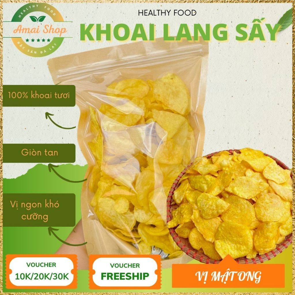 🍠 KHOAI LANG SẤY MẬT ONG AMAI - LOẠI 1 NGUYÊN CHẤT - 100% NÔNG SẢN SẠCH HEALTHY - ORGANIC