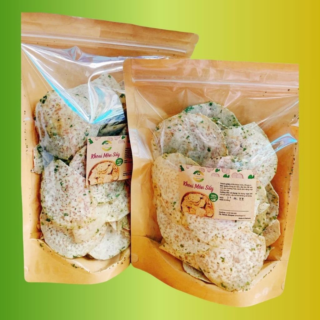 KHOAI MÔN SẤY HÀNH AMAI LOẠI 1 - GIÒN TAN - THƠM NGON TRÒN VỊ - NÔNG SẢN SẠCH NGUYÊN CHẤT 100%