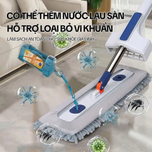 Cây Lau Nhà Tự Vắt , Chổi Lau Nhà Tự Vắt Thông Minh Xoay 360 Độ,