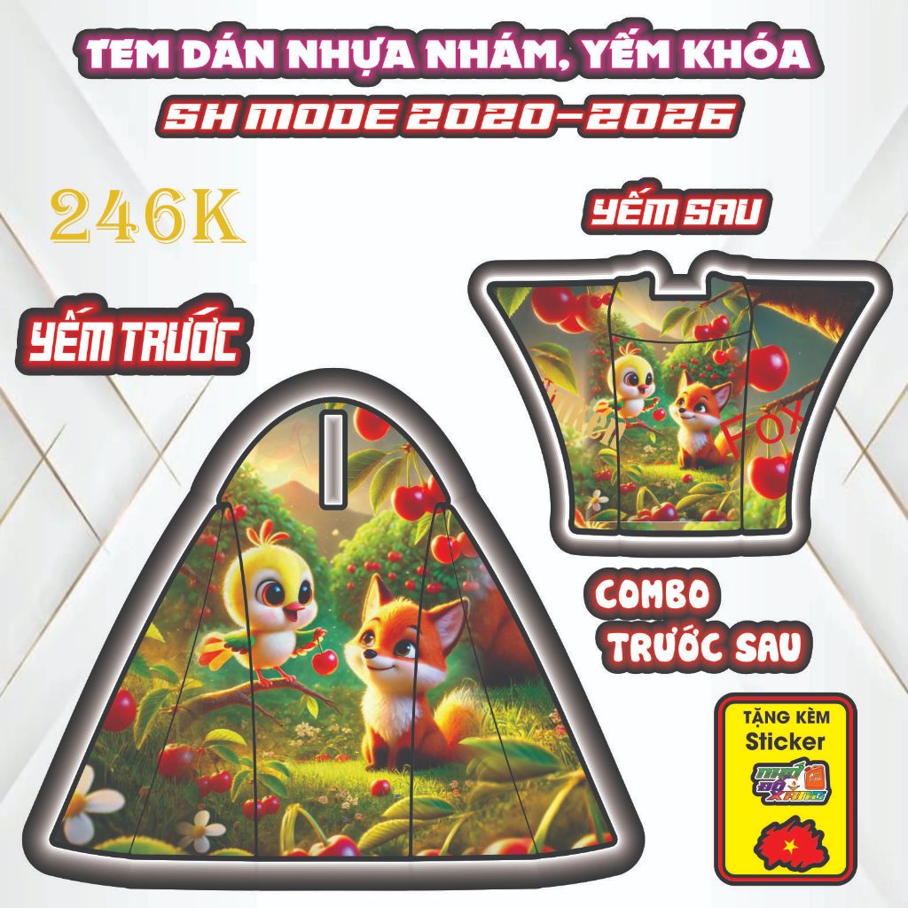Tem dán yếm nhựa nhám SH MODE (2020 - 2026) - Miếng dán decal bảo vệ chống trầy nhựa nhám cao cấp