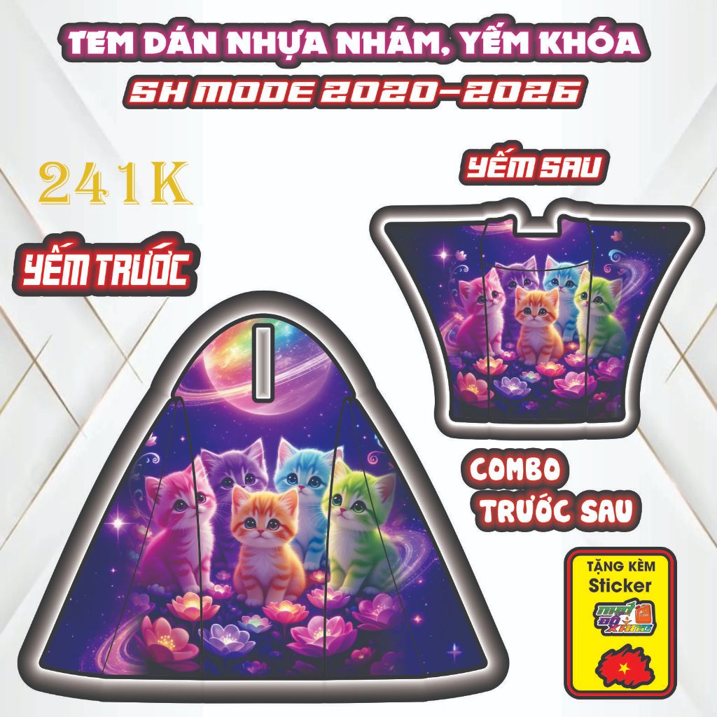 Tem dán yếm nhựa nhám SH MODE (2020 - 2026) - Miếng dán decal bảo vệ chống trầy nhựa nhám cao cấp
