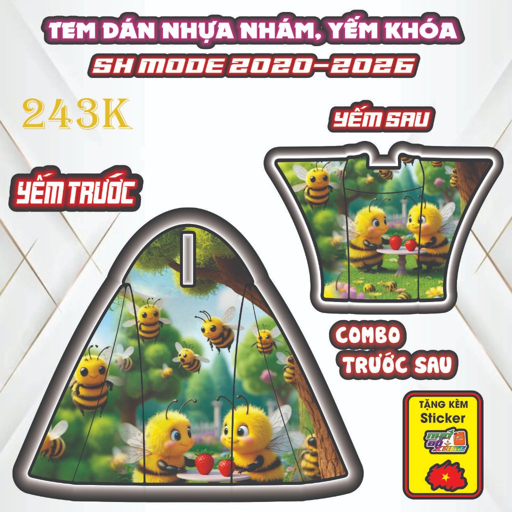 Tem dán yếm nhựa nhám SH MODE (2020 - 2026) - Miếng dán decal bảo vệ chống trầy nhựa nhám cao cấp