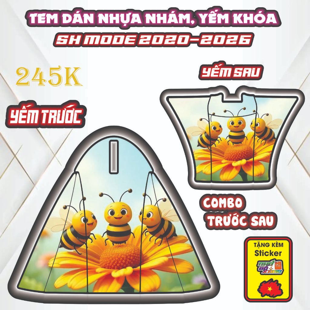 Tem dán yếm nhựa nhám SH MODE (2020 - 2026) - Miếng dán decal bảo vệ chống trầy nhựa nhám cao cấp