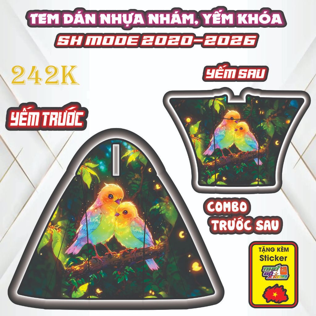 Tem dán yếm nhựa nhám SH MODE (2020 - 2026) - Miếng dán decal bảo vệ chống trầy nhựa nhám cao cấp