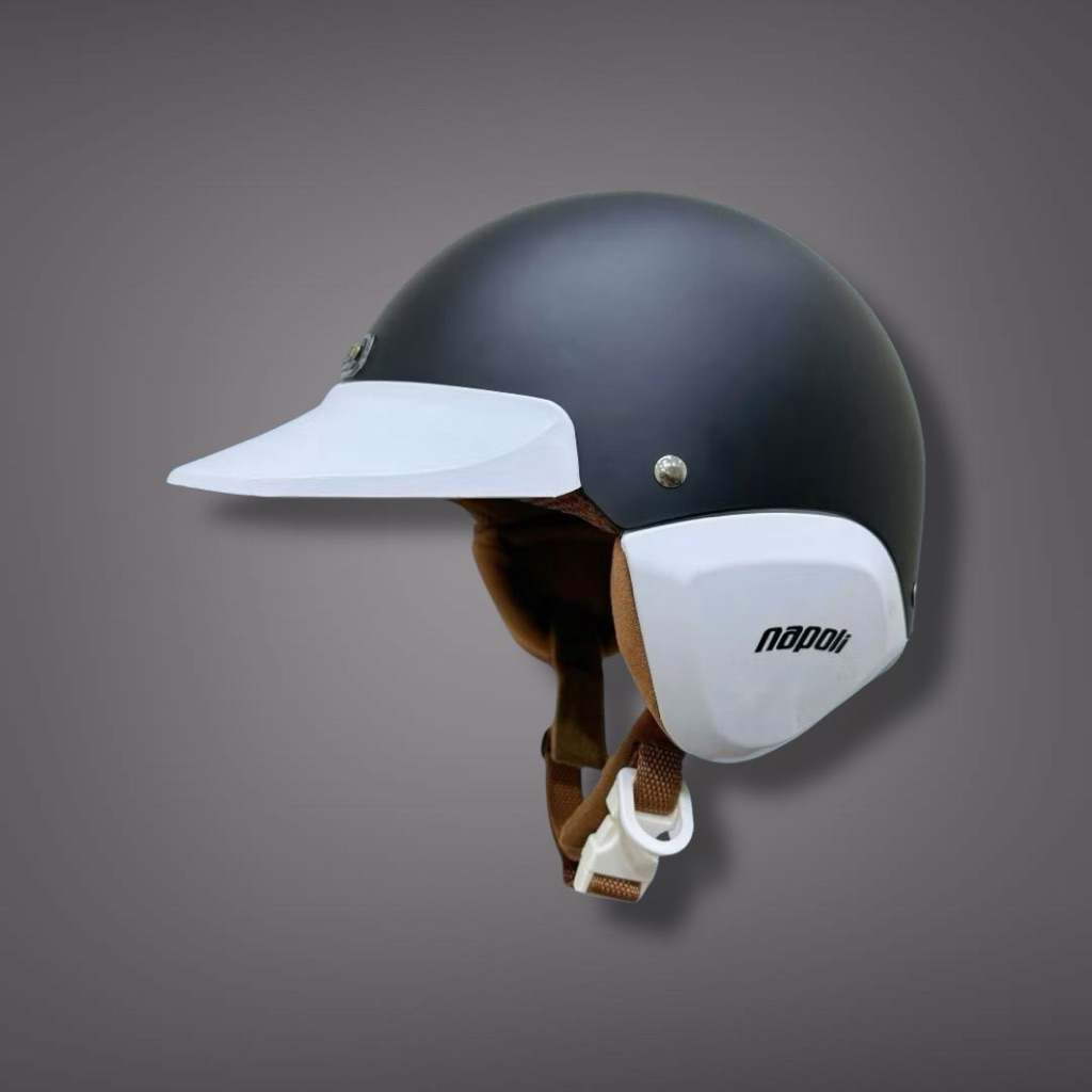 Mũ Bảo Hiểm 3/4 Napoli Kiểu Dáng Honda, Phong Cách Cá Tính Unisex- Miễn Phí Vận Chuyển