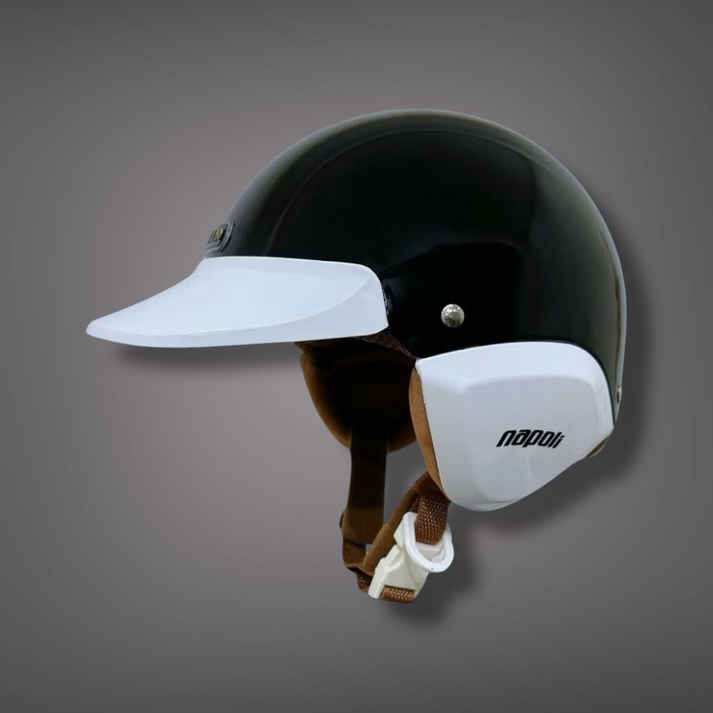 Mũ Bảo Hiểm 3/4 Napoli Kiểu Dáng Honda, Phong Cách Cá Tính Unisex- Miễn Phí Vận Chuyển