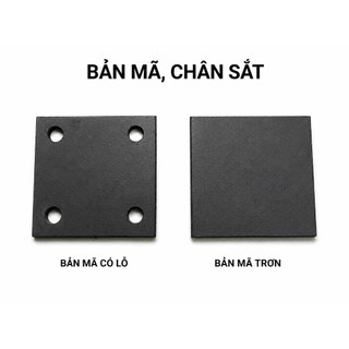 Bản Mã Sắt Vuông Có Lỗ / Không Lỗ Hàn Khung Sắt, Chân Sắt Đủ Kích Cỡ