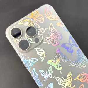 Miếng lưng viền PPF cho iPhone họa tiết butterfly phản quang ip 12 - 17promax