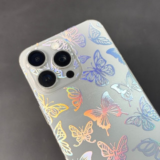 Miếng lưng viền PPF cho iPhone họa tiết butterfly phản quang ip 12 - 17promax