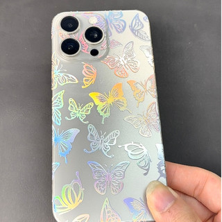Miếng lưng viền PPF cho iPhone họa tiết butterfly phản quang ip 12 - 17promax