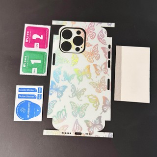 Miếng lưng viền PPF cho iPhone họa tiết butterfly phản quang ip 12 - 17promax