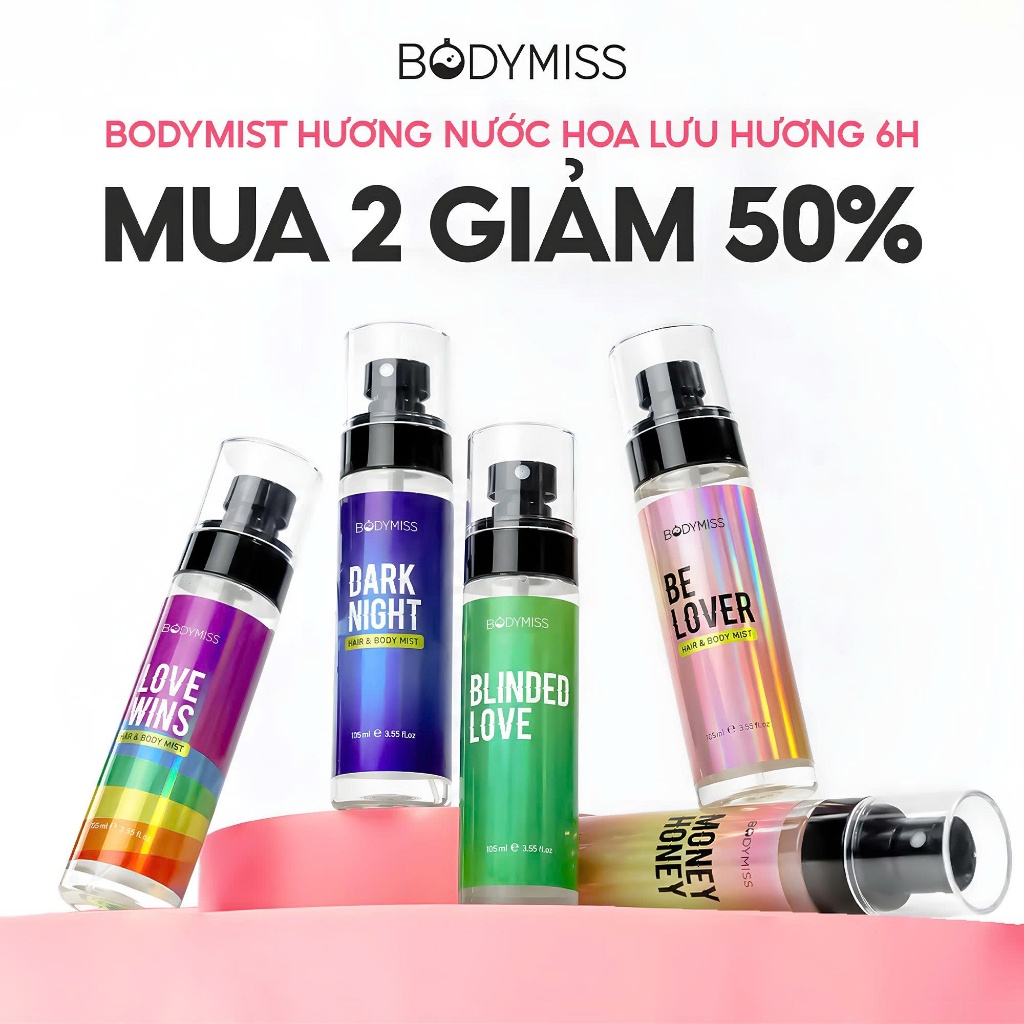 [MUA 2 GIẢM 50%] Xịt Thơm Body Nước Hoa Khử Mùi Cơ Thể Unisex Đi Học Đi Chơi Cho Giới Trẻ BODYMISS
