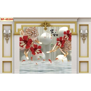 Tranh giả phào chỉ dán tường phù hợp trang trí phòng khách nhà hàng, tranh 3D in trên chất liệu vải lụa (tặng keo dán)