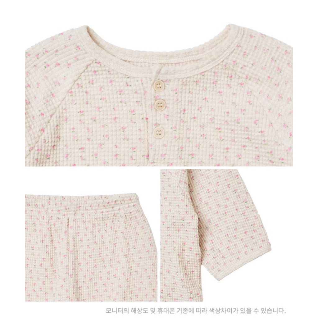 Bộ Happybus fulltag chất waffle mềm (chất waffle hè không giữ nhiệt) size 120-130-140