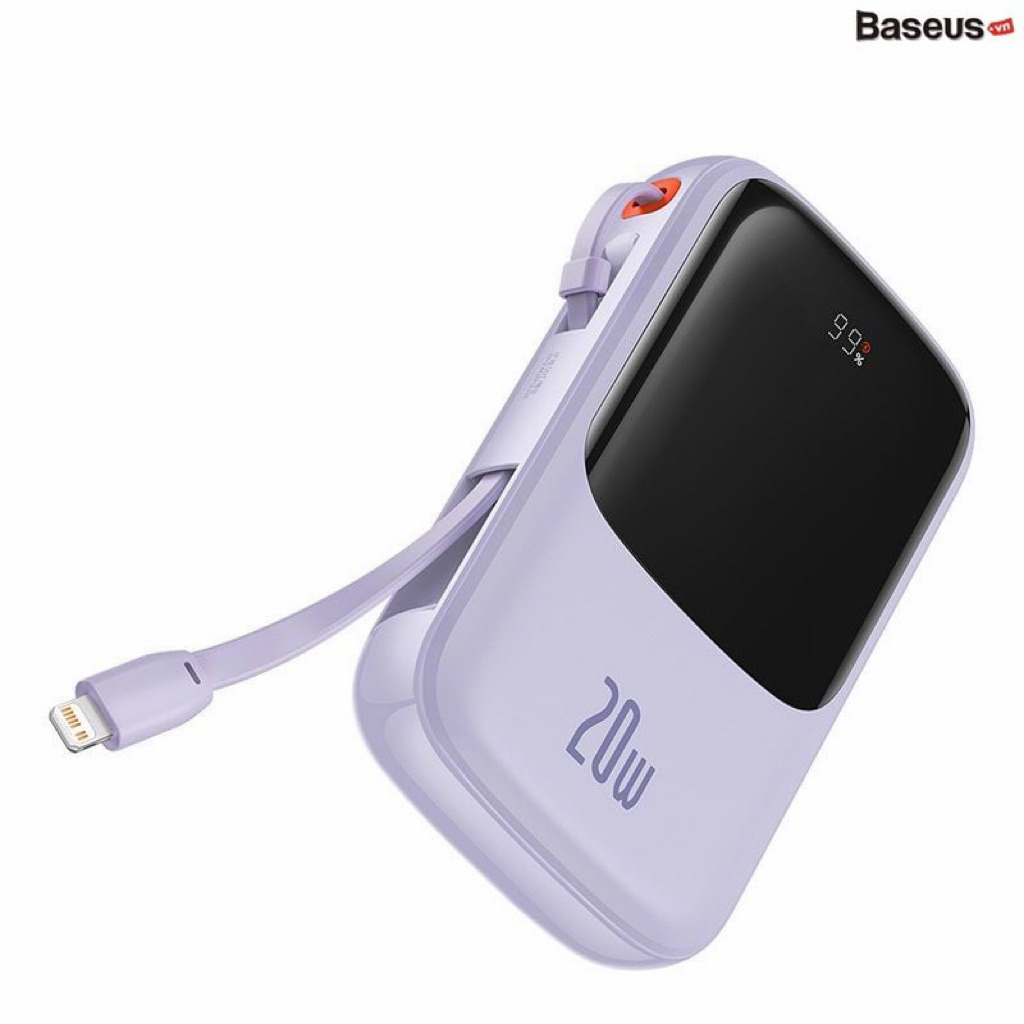 Pin dự phòng 20.000mAh Baseus Qpow Pro sạc nhanh 20W - liền cáp L , có xước nhẹ | BigBuy360 - bigbuy360.vn