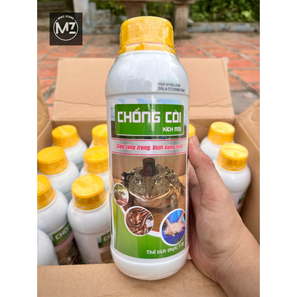 Dịch Đạm Sâu Canxi, Chống Còi, Kích Mồi Trên Cá, Ếch, Lươn, BaBa... (Chai 1 lít)