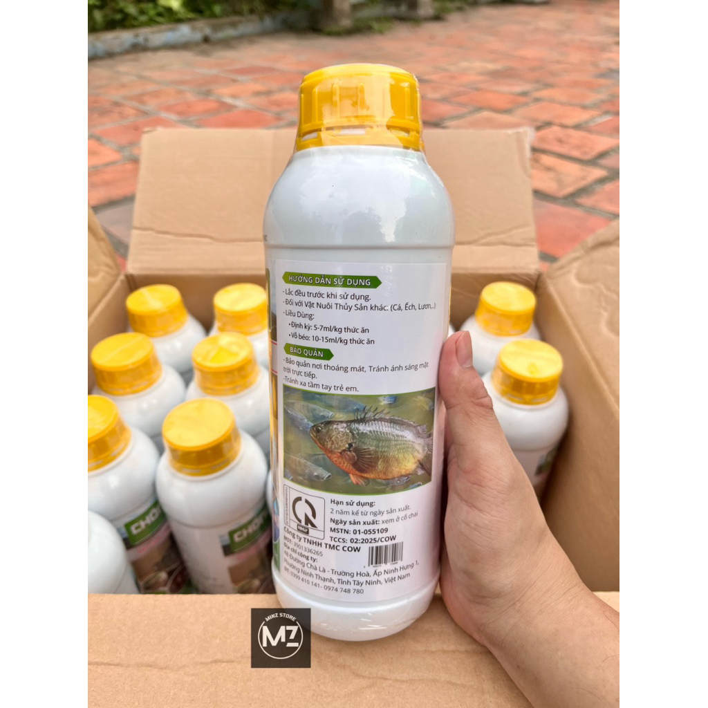 Dịch Đạm Sâu Canxi, Chống Còi, Kích Mồi Trên Cá, Ếch, Lươn, BaBa... (Chai 1 lít)