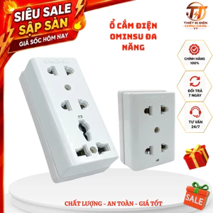 Ổ cắm điện, ổ cắm đa năng OMINSU 1 ổ 2 ổ 3 ổ chịu tải tốt dùng cho nhiều loại phích cắm