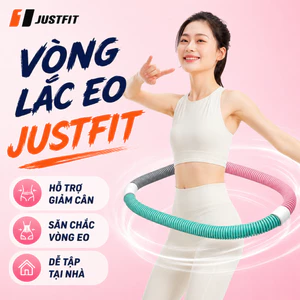 Vòng Lắc Eo 1,5Kg JUSTFIT Lò Xo Bọc Nhựa Mềm, Dụng Cụ Tập Eo Giảm Mỡ Bụng, Eo Thon Tại Nhà