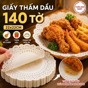 Combo 2 Set 140 tờ giấy thấm dầu ăn chiên rán nhà bếp 22x22cm ( 280 tờ )