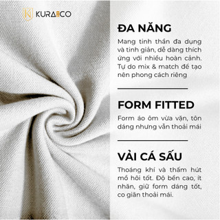 Áo polo trắng KURA MAN vải cá sấu Cotton thoáng mát lịch lãm, năng động, trẻ trung, sang trọng