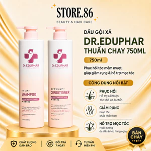 Dầu Gội Xả Thuần Chay Dr.EDUPHAR 750ml | Dưỡng Tóc Mềm Mượt, Bóng Khỏe Chuẩn Salon