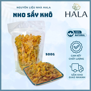 Túi 200g - 500g Nho Sấy Khô Màu Vàng Đẹp, Loại Ngon, Dẻo, Vị Chua Ngọt - HALA