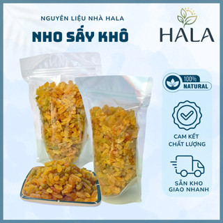 Túi 200g - 500g Nho Sấy Khô Màu Vàng Đẹp, Loại Ngon, Dẻo, Vị Chua Ngọt - HALA