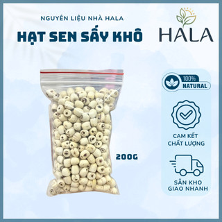 Túi 200g - 500g Hạt Sen Sấy Khô,Loại Đặc Biệt, Hạt Sen Huế, Vị Thơm Dùng Nấu Xôi, Chè Dưỡng Nhan - HALA